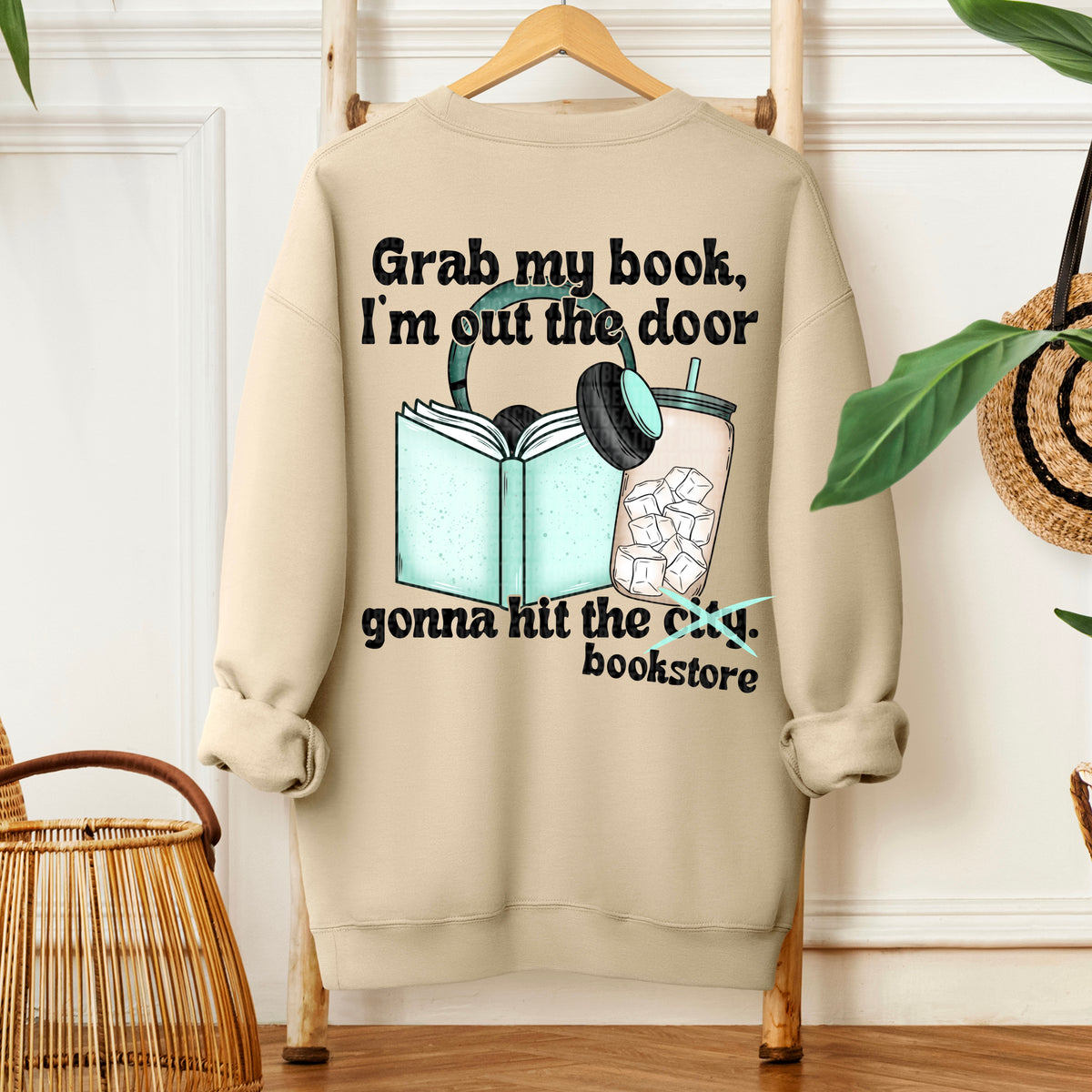 Grab My Book I'm Out The Door Gonna Hit The Bookstore Black Font 104345 DTF transfer