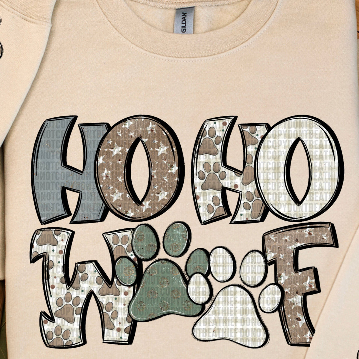 Ho Ho Woof *FRONT ONLY* (SDD) DTF Transfer