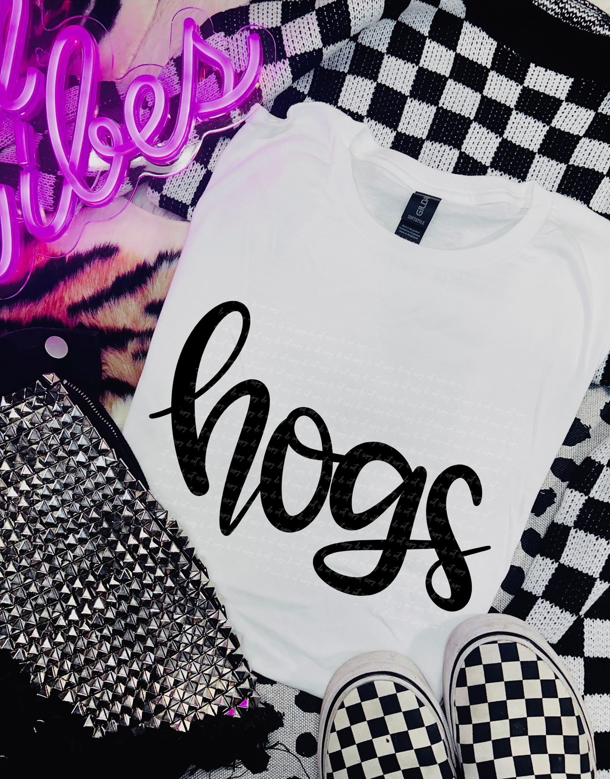 Hogs Hand Lettered 54072 DTF transfer