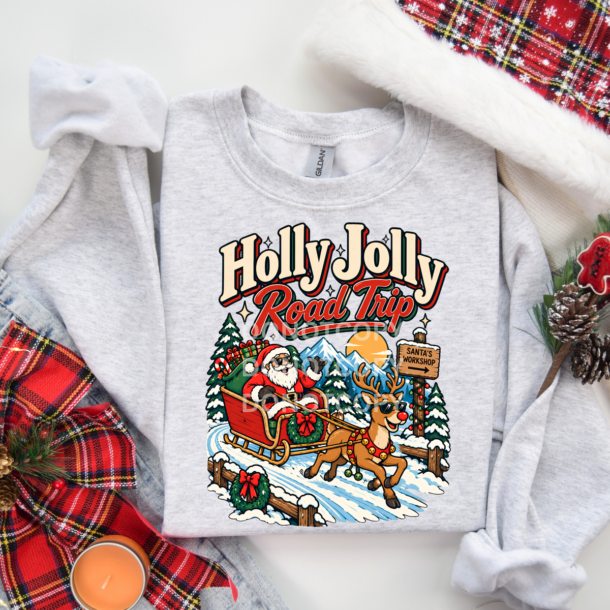 Holly jolly road trip (CSG) DTF Transfer