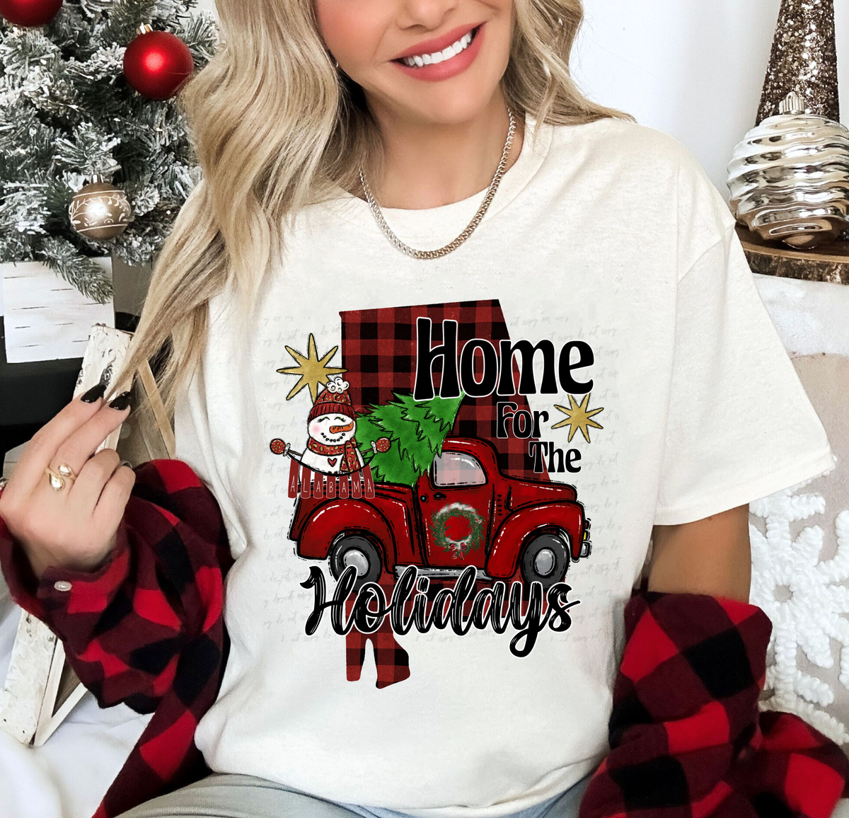 Home For The Holidays Alabama 115157 DTF Transfer