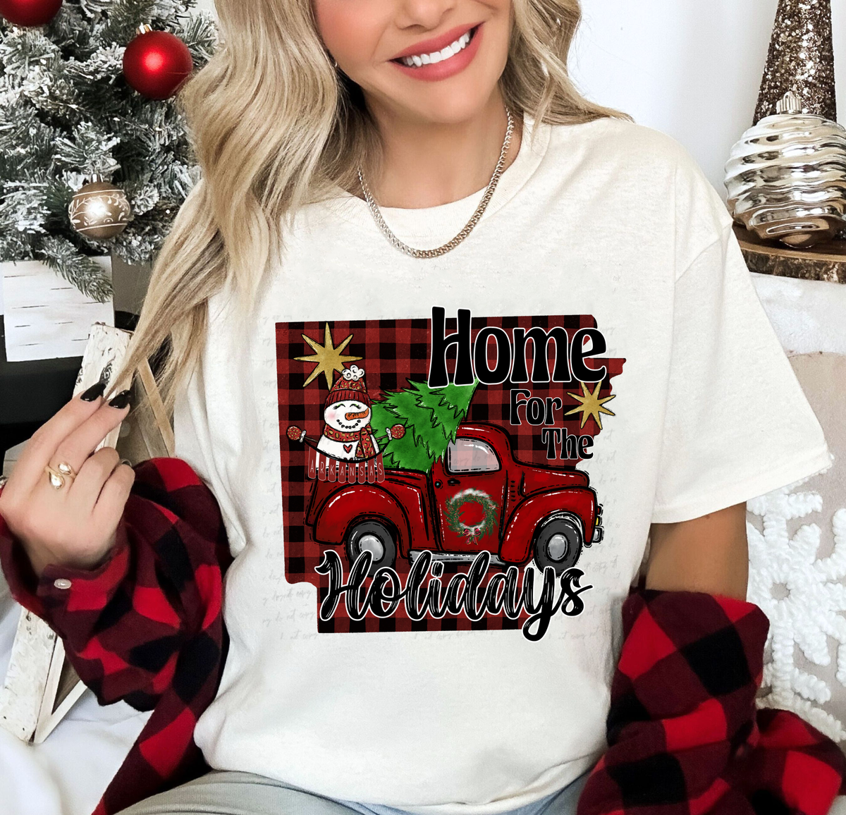 Home For The Holidays Arkansas 115158 DTF Transfer