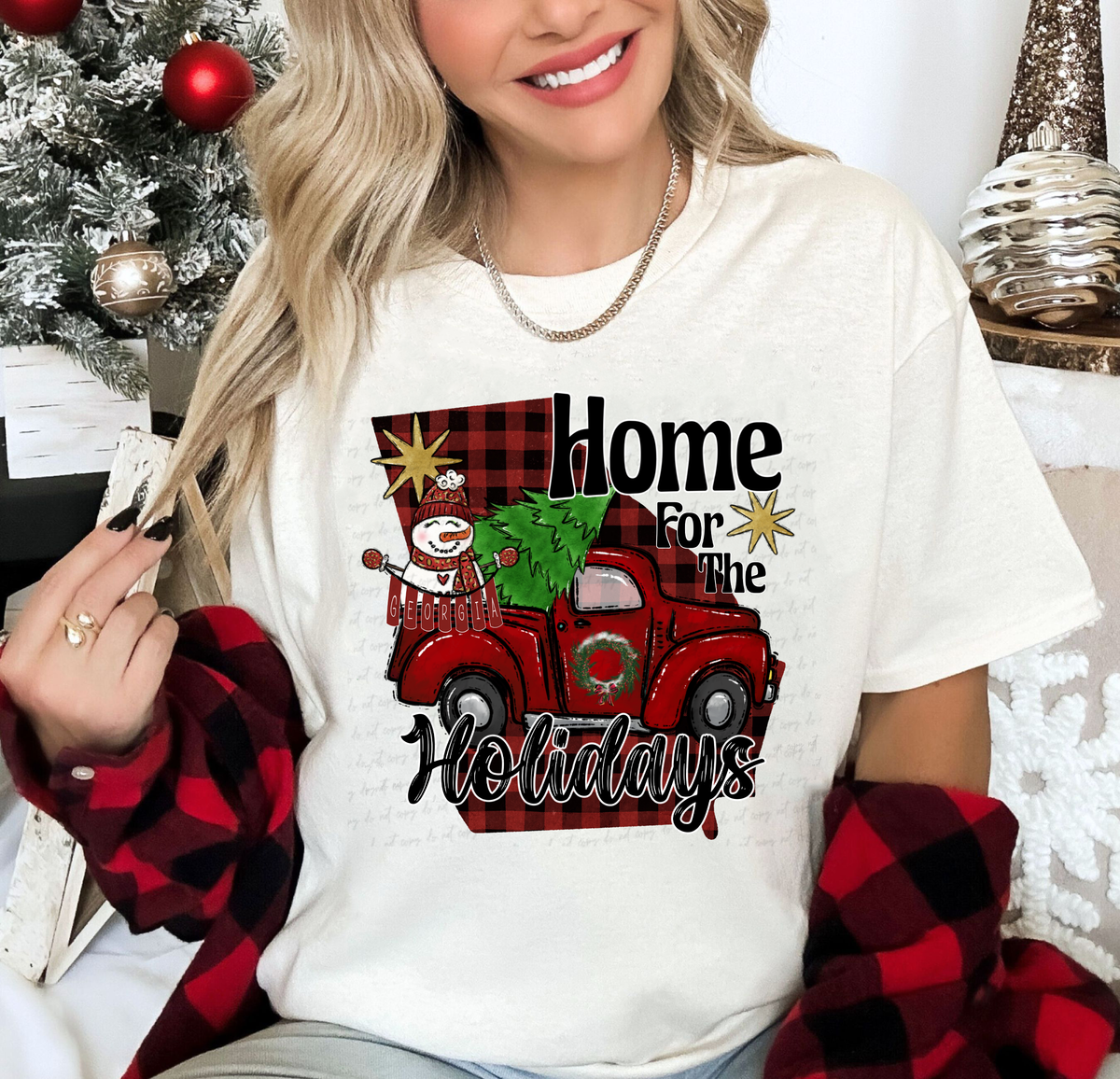 Home For The Holidays Georgia 115161 DTF Transfer