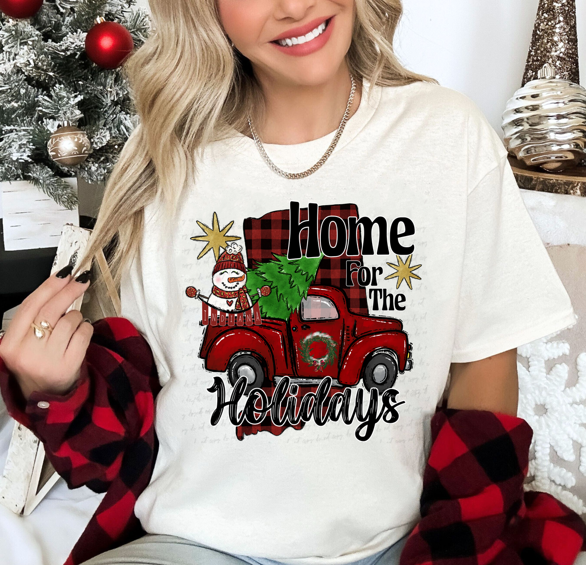 Home For The Holidays Indiana 115164 DTF Transfer