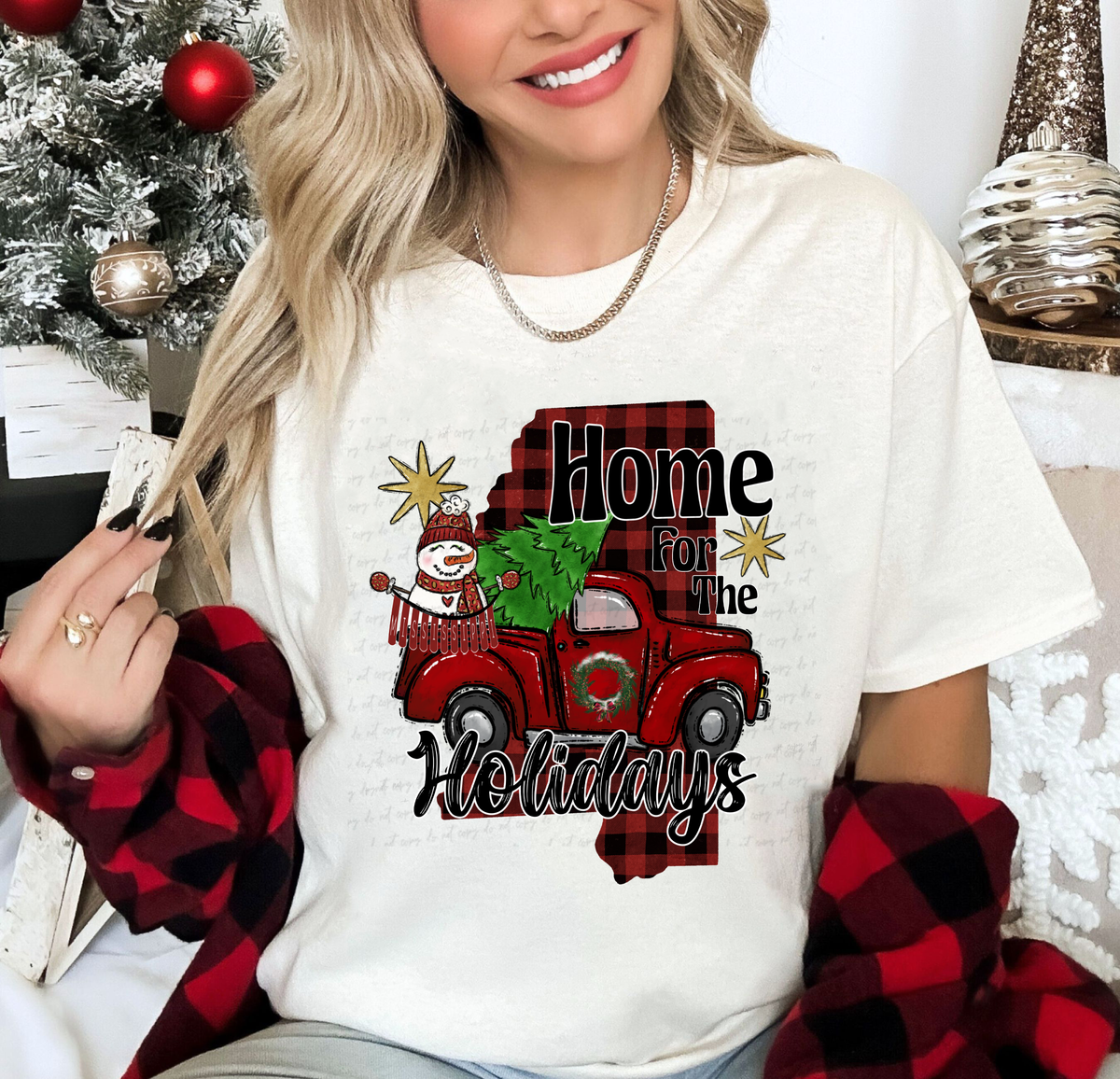 Home For The Holidays Mississippi 115167 DTF Transfer