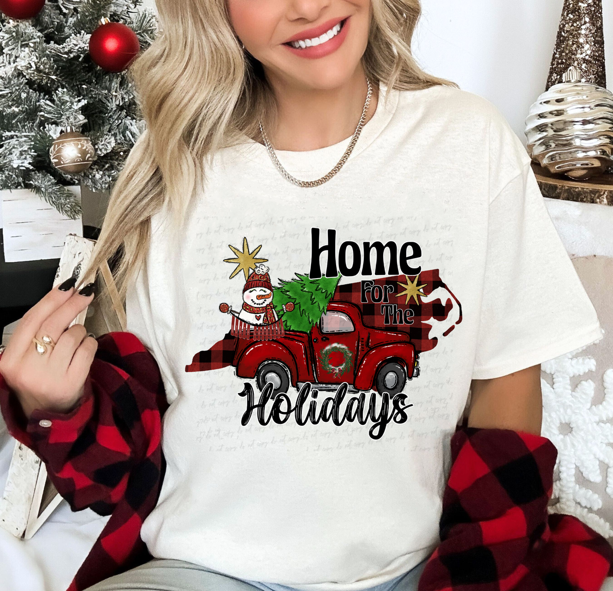 Home For The Holidays N Carolina 115170 DTF Transfer