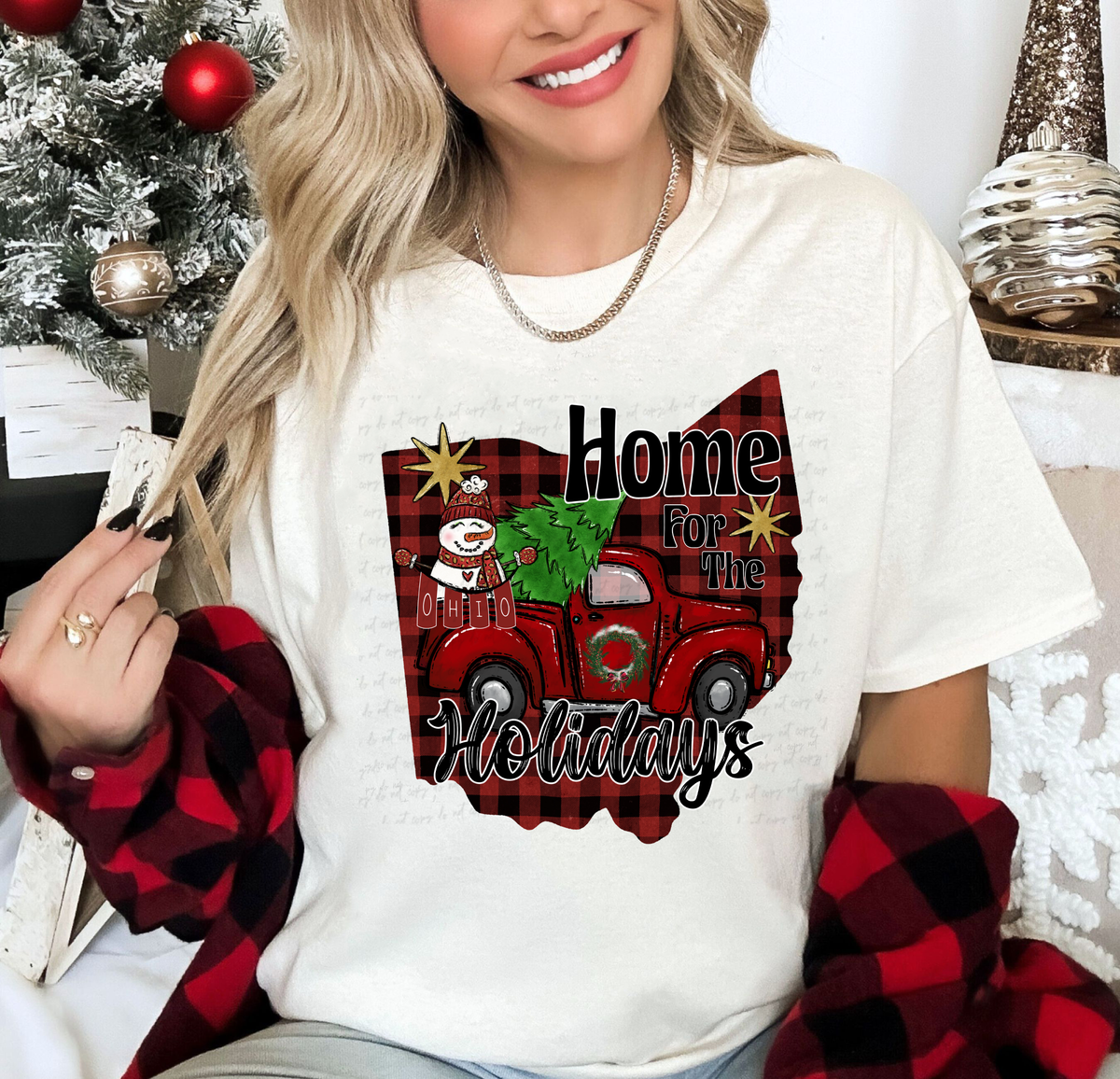 Home For The Holidays Ohio 115171 DTF Transfer