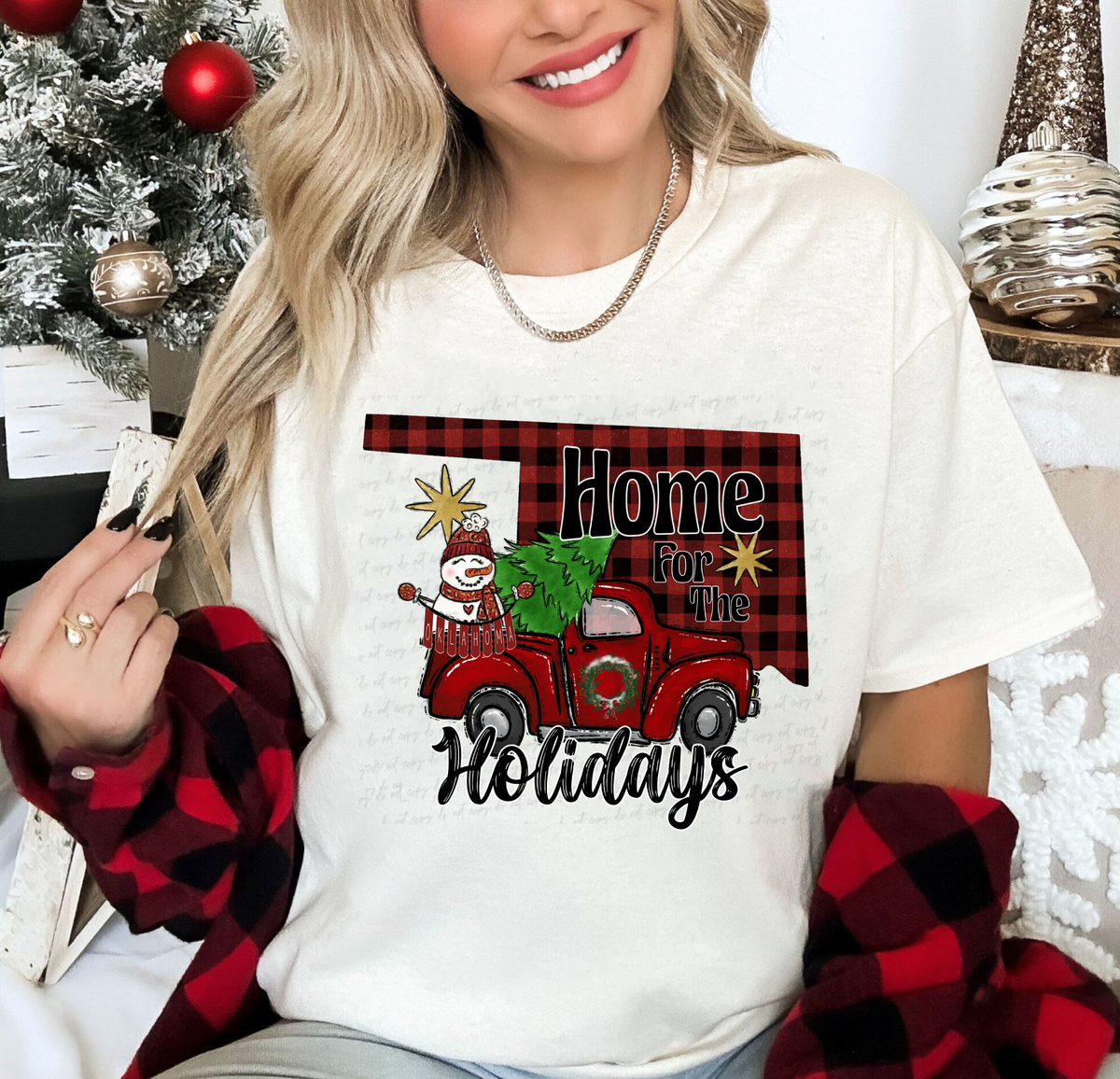 Home For The Holidays Oklahoma 115172 DTF Transfer