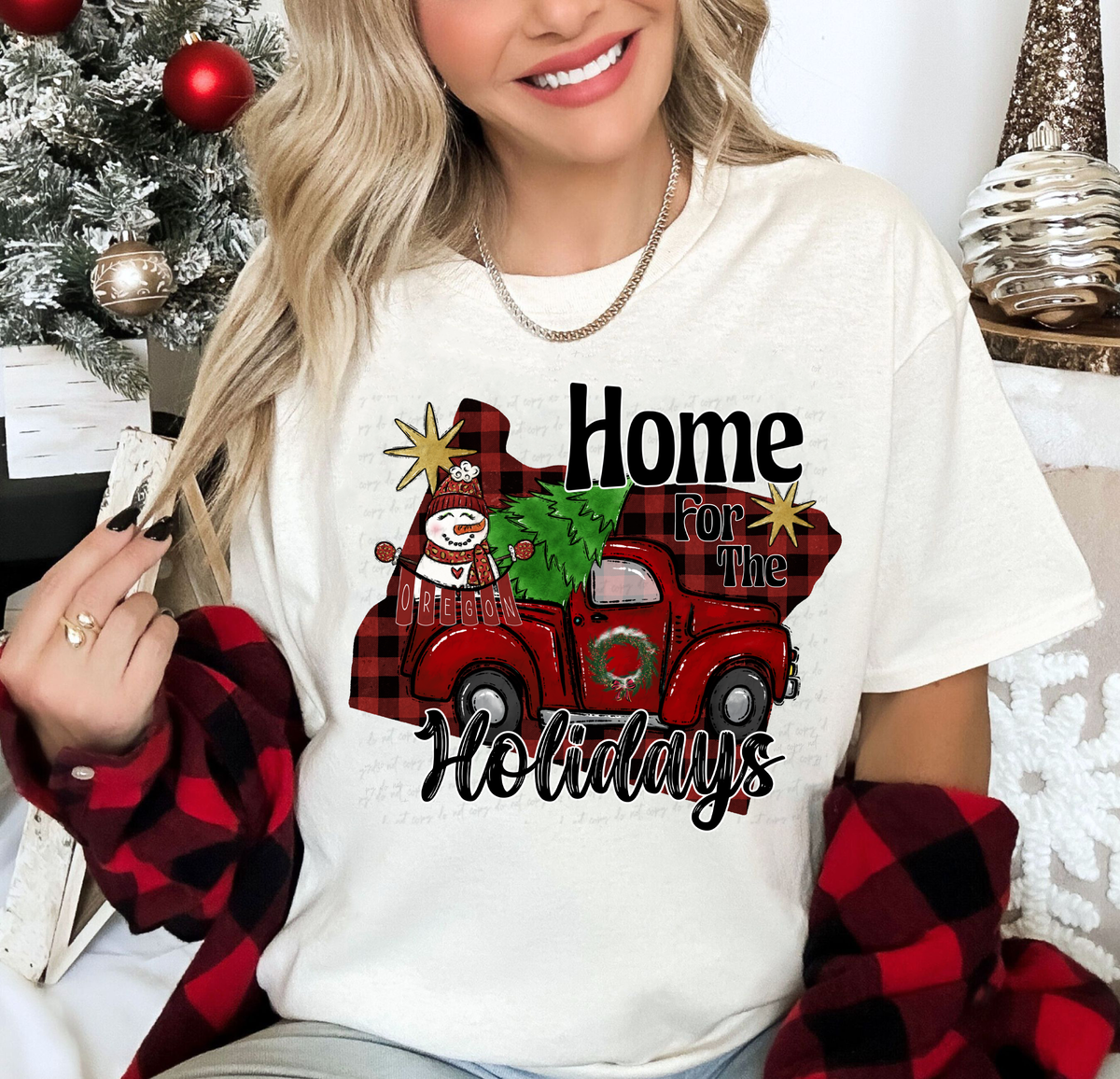 Home For The Holidays Oregon 115173 DTF Transfer