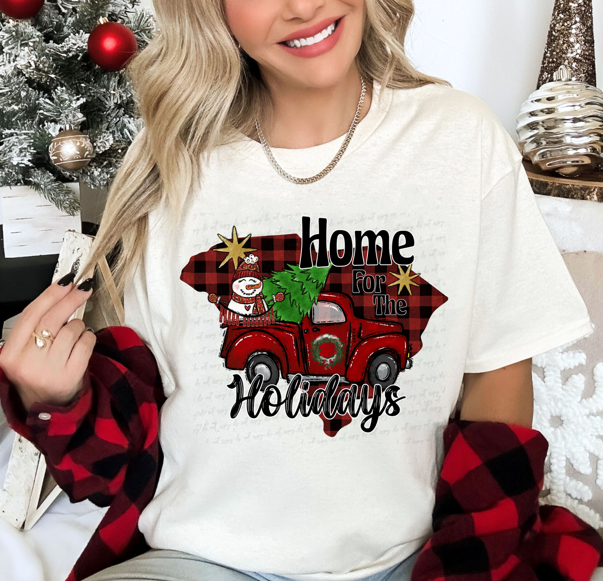 Home For The Holidays S Carolina 115175 DTF Transfer