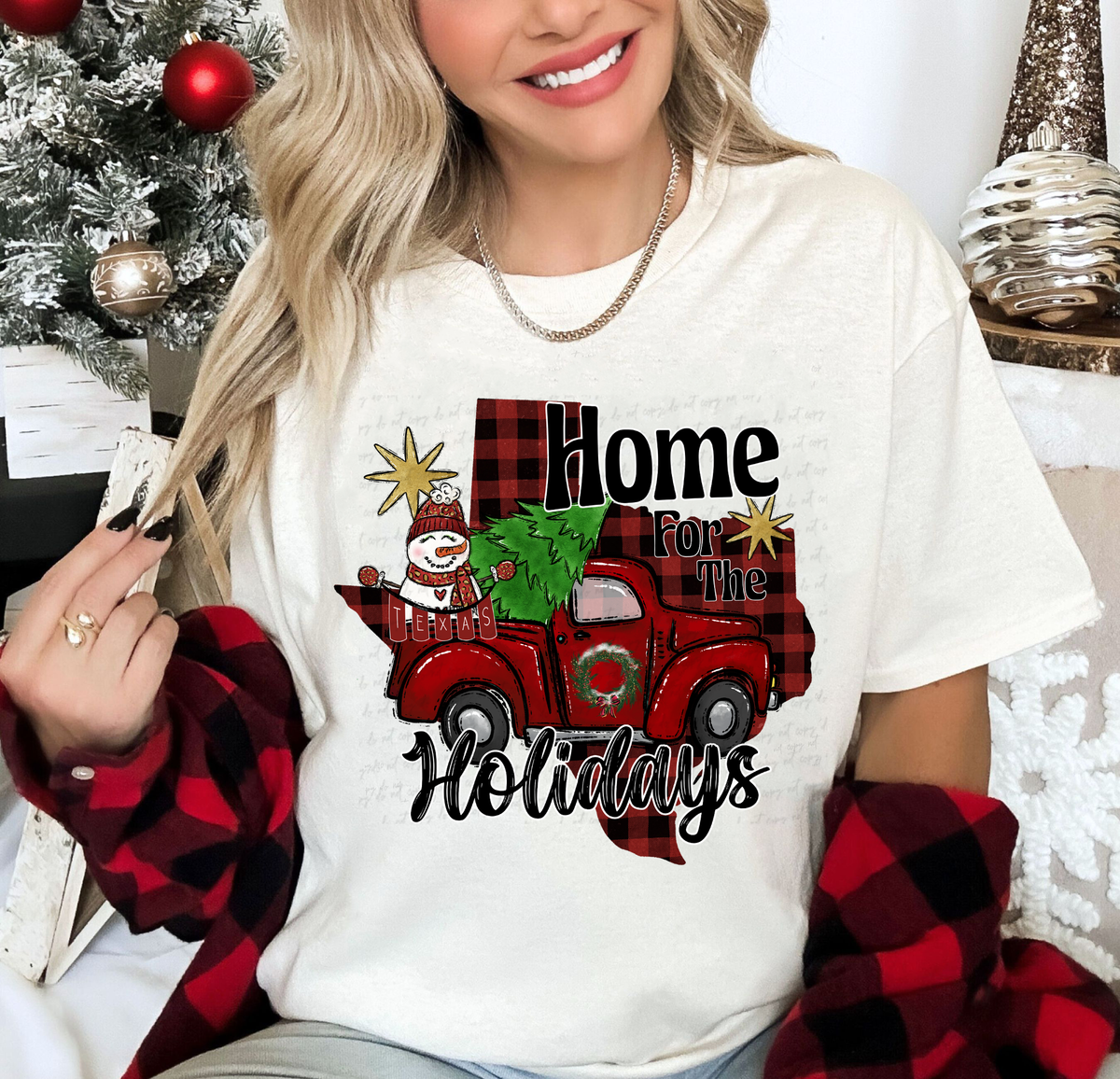 Home For The Holidays Texas 115177 DTF Transfer