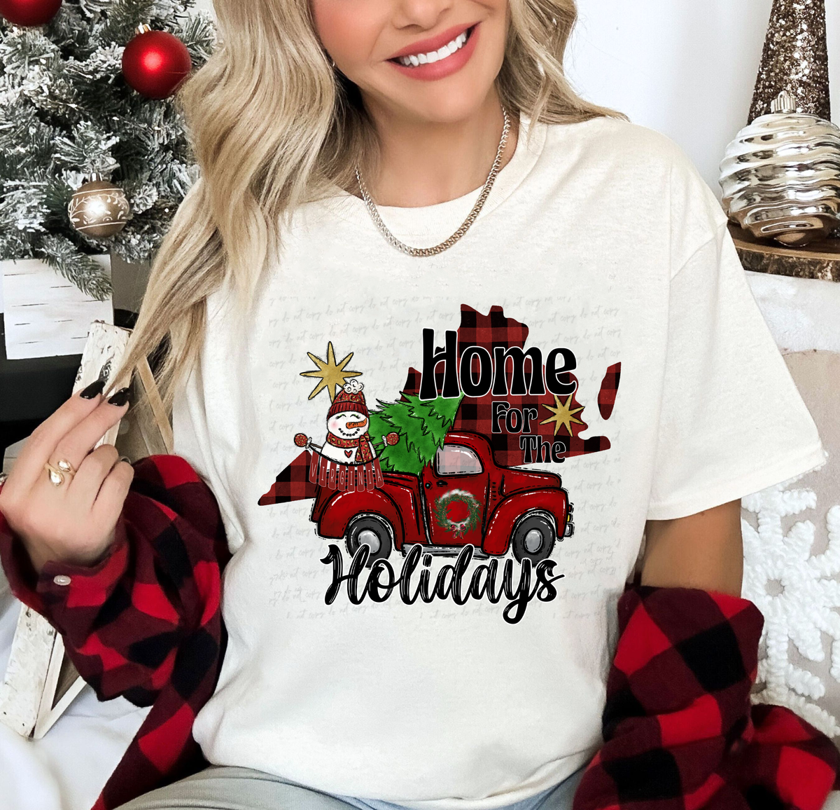 Home For The Holidays Virginia 115178 DTF Transfer