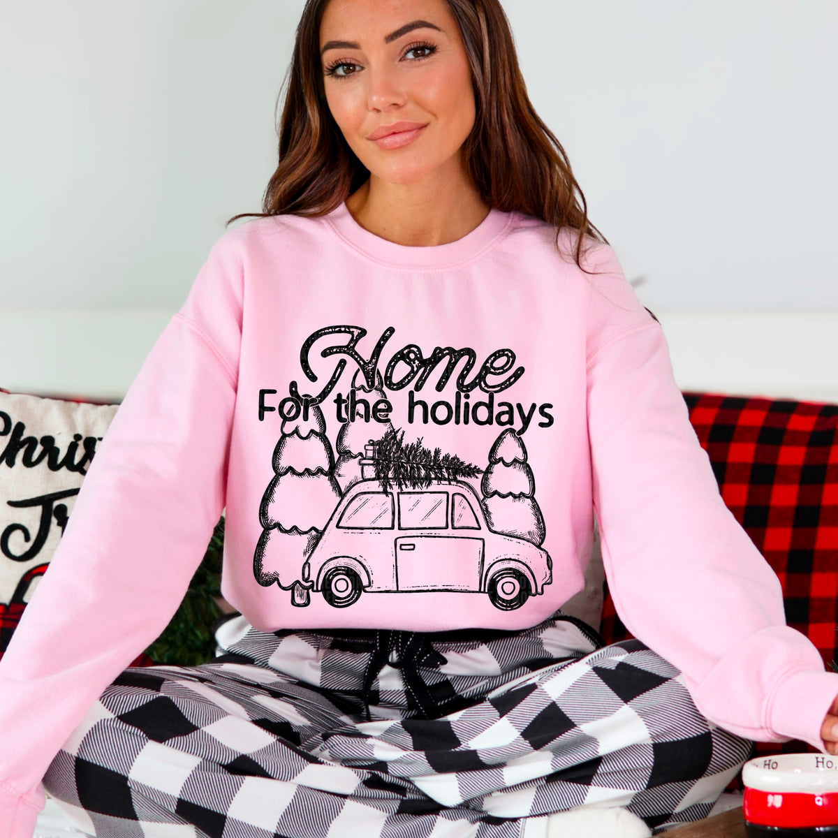 Home For The Holidays Black 104160 DTF transfer