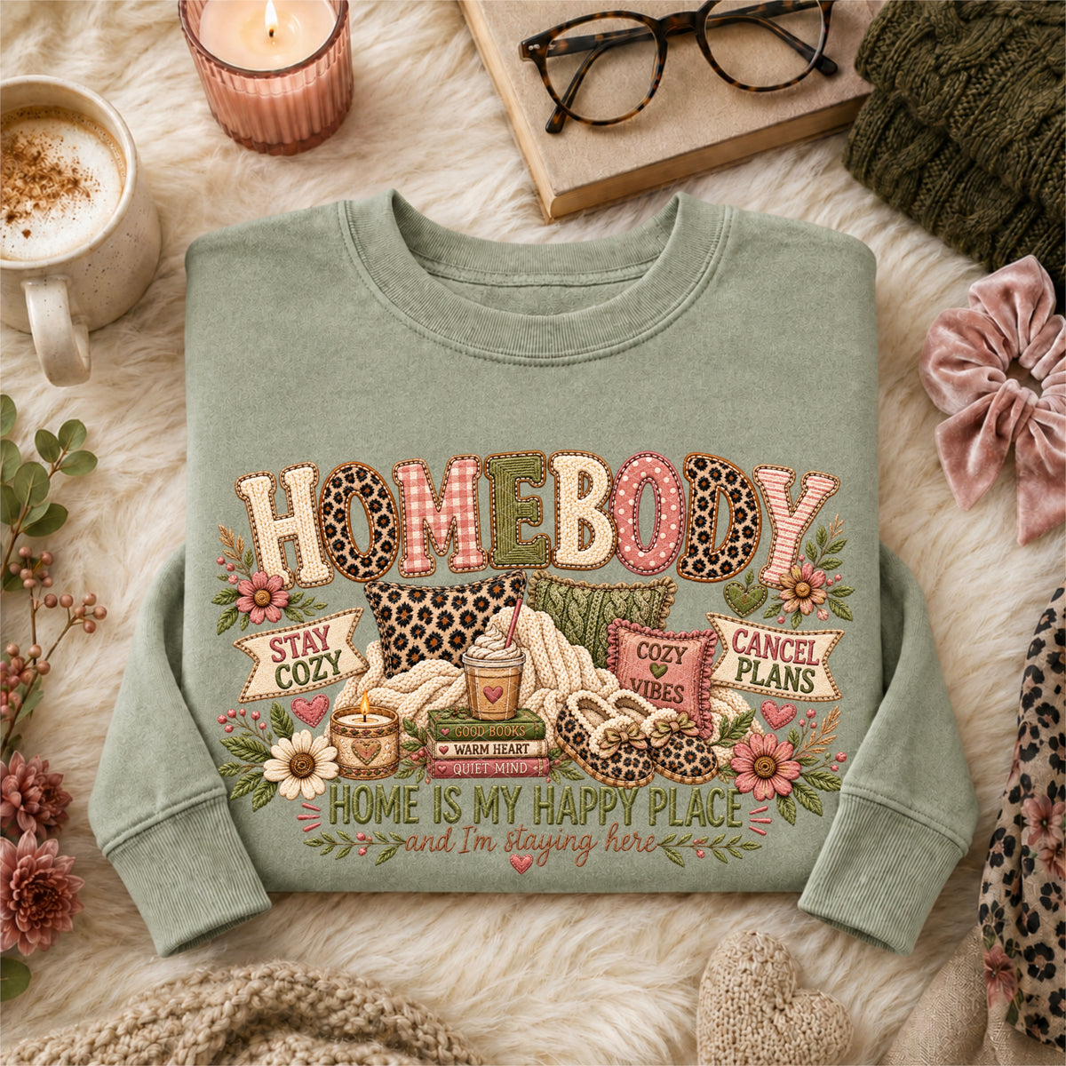 Homebody home is my happy place (SDD) DTF transfer