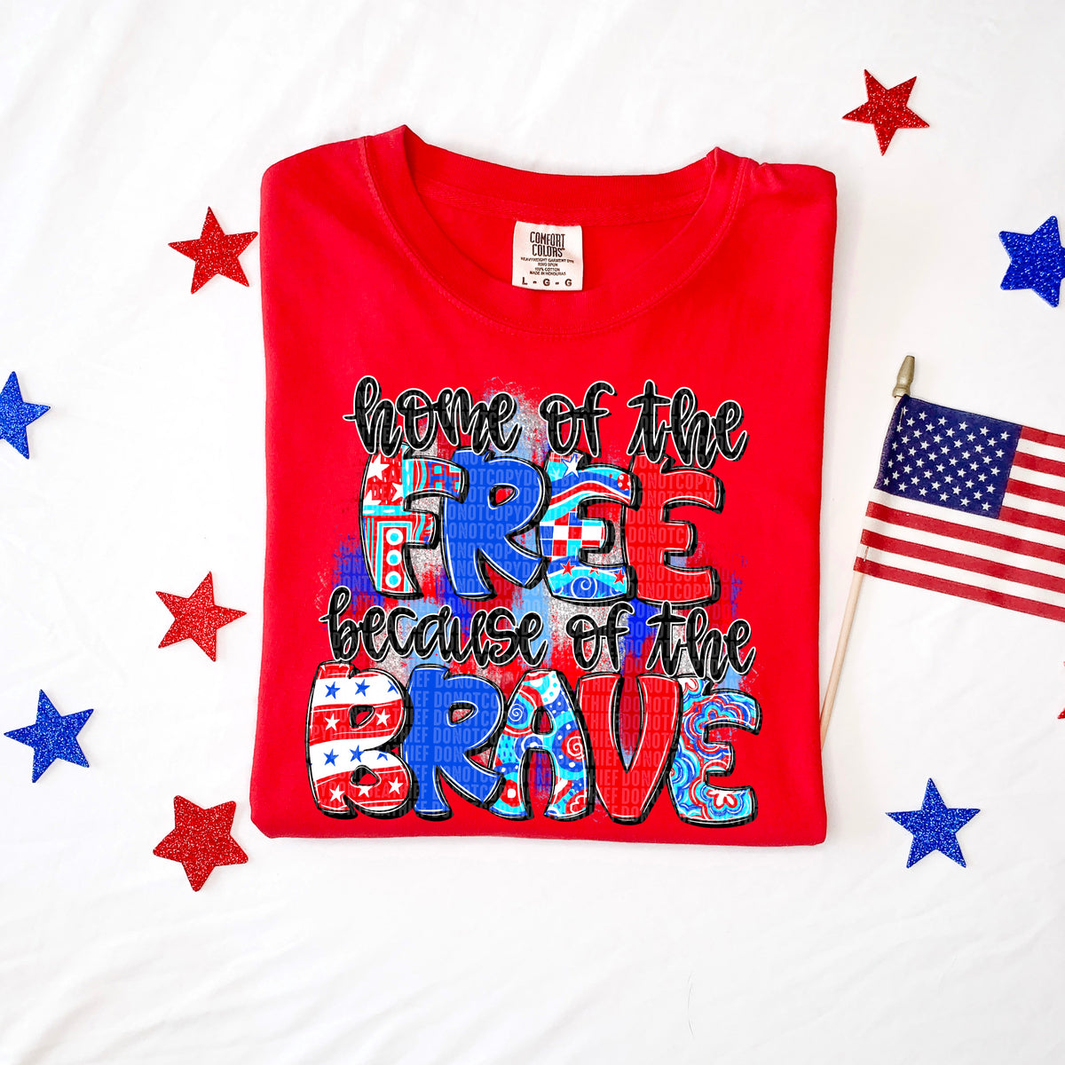 Home of the Free Because of the Brave (SDD) DTF transfer