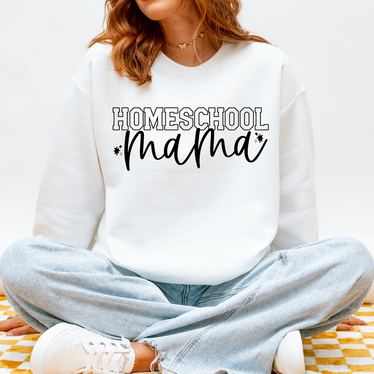 Homeschool mama (black) (two peas) DTF Transfer