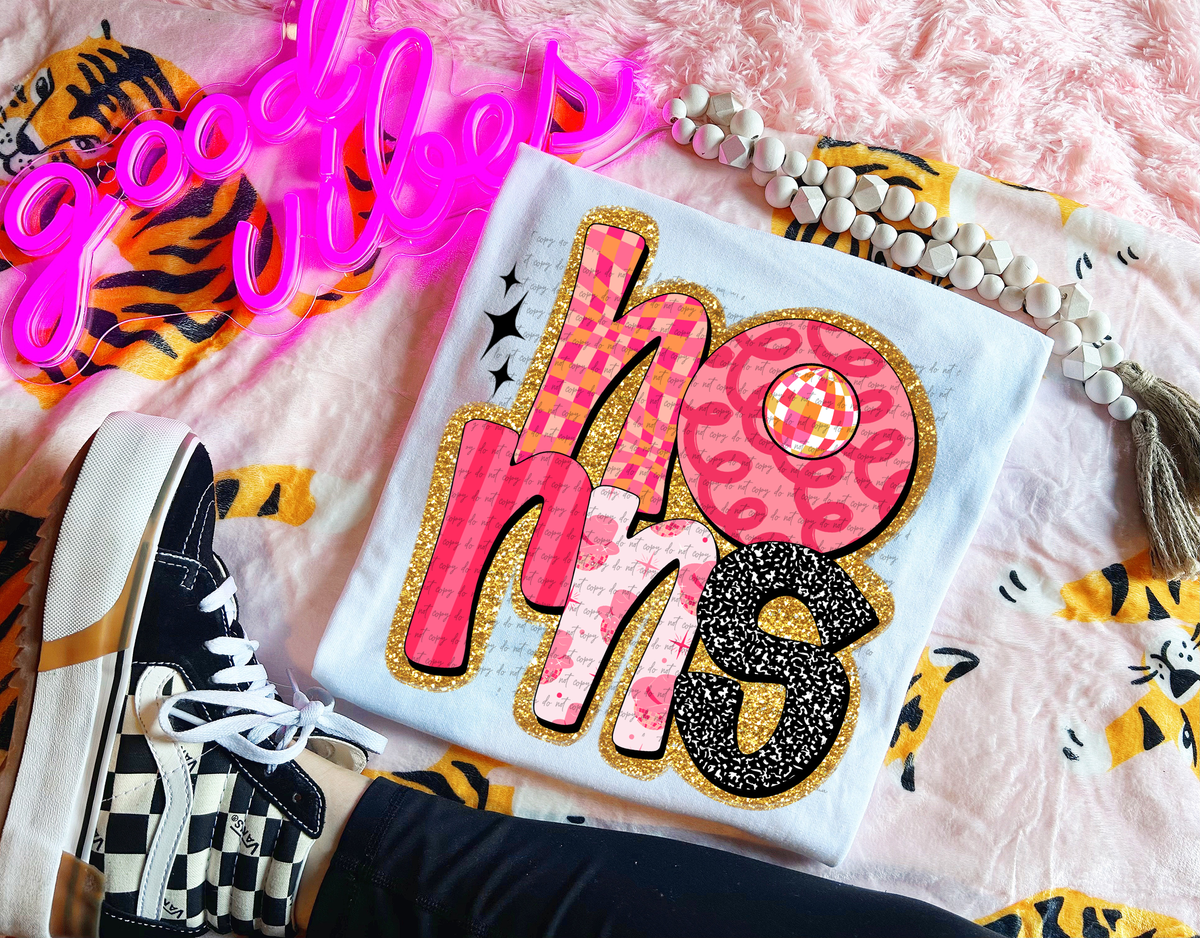 Horns Faux Glitter Retro 51606 DTF transfer