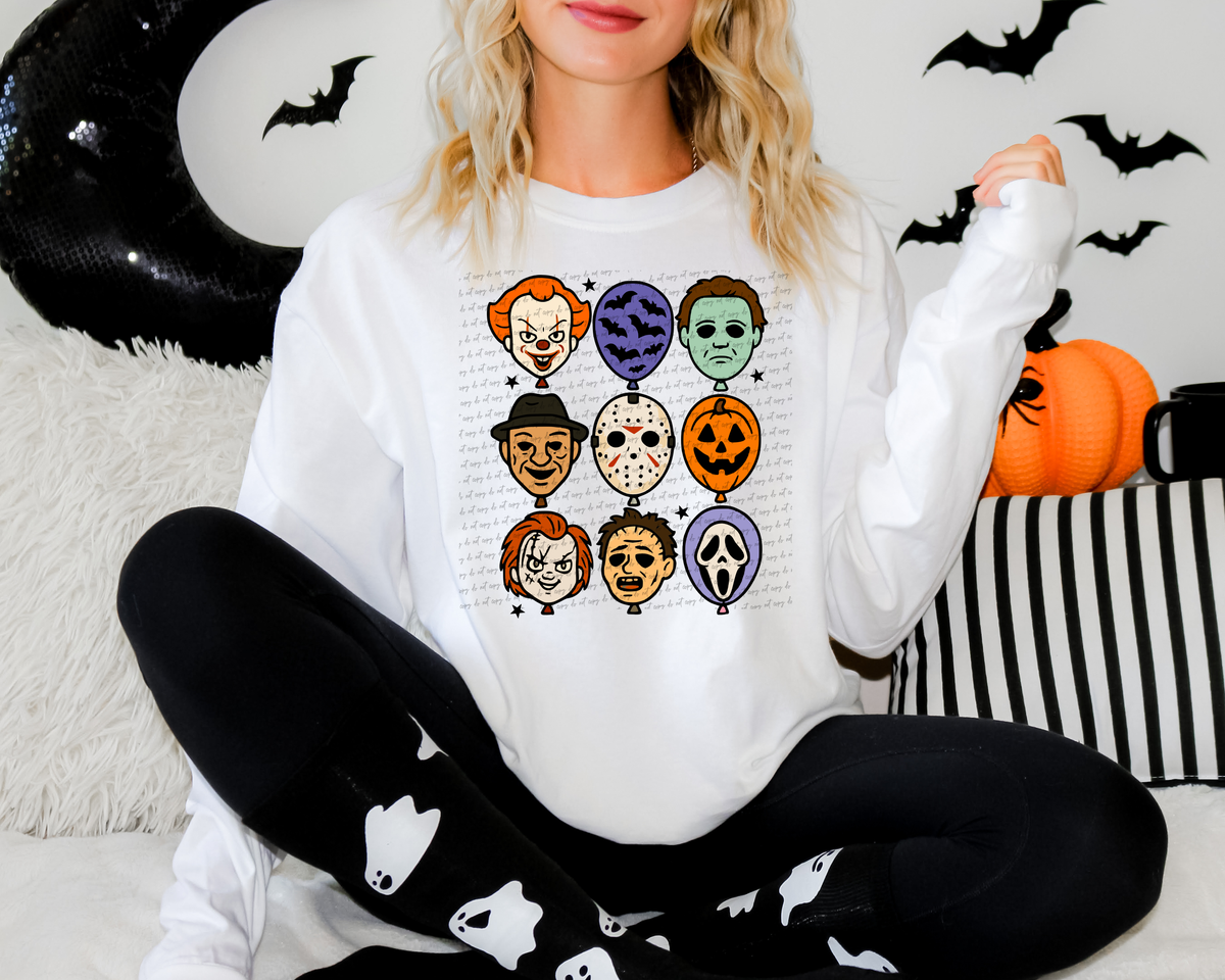 Horror Face Balloons 108838 DTF transfer