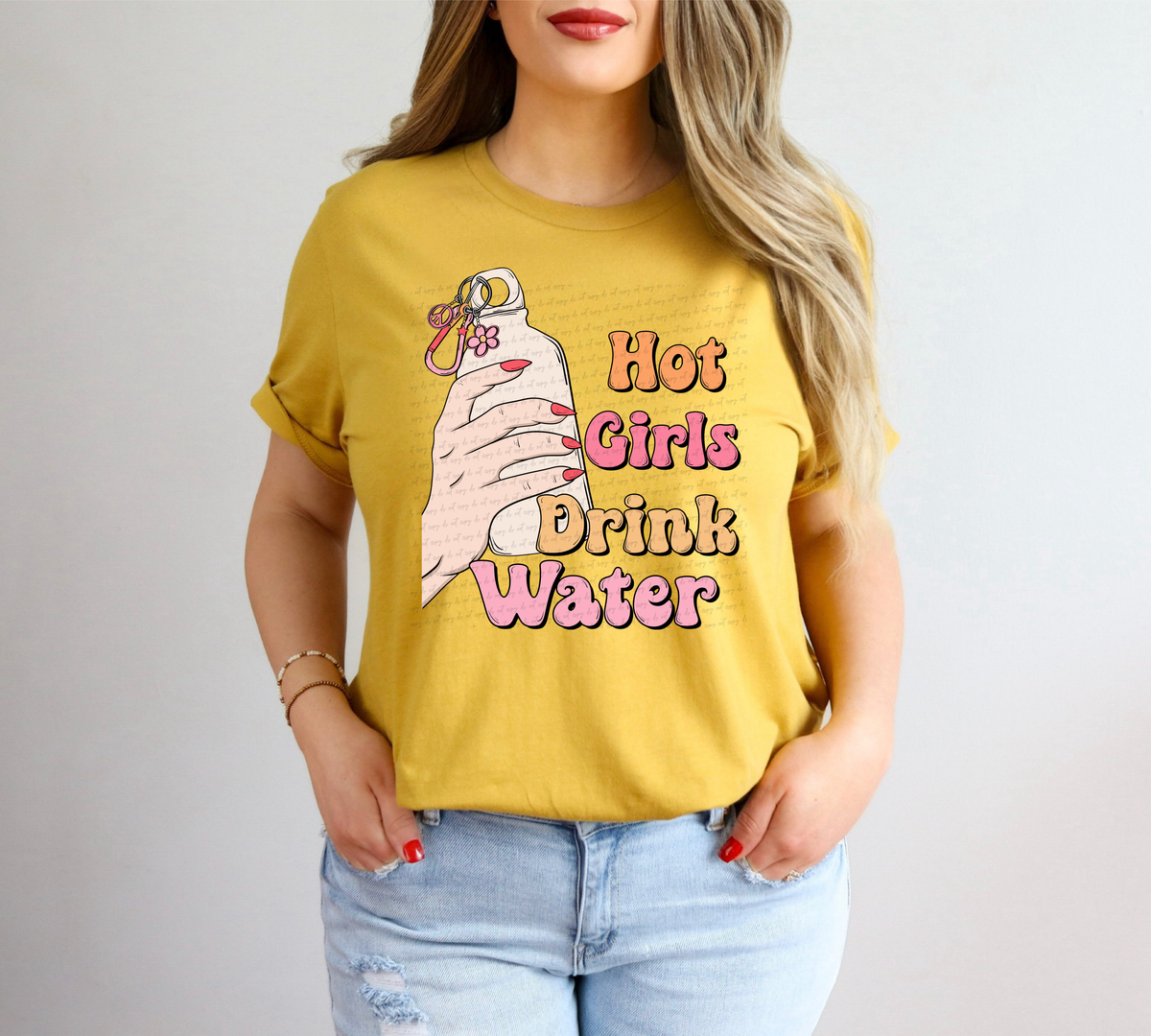 Hot Girls Drink Water Light Skin Tone 89005 DTF Transfer