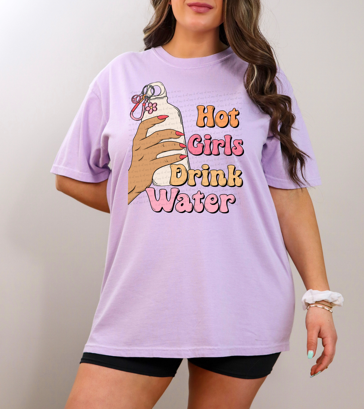 Hot Girls Drink Water Medium Dark Skin Tone 89006 DTF Transfer