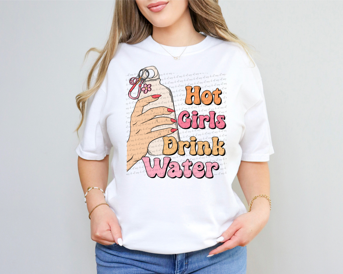 Hot Girls Drink Water Medium Light Skin Tone 89007 DTF Transfer