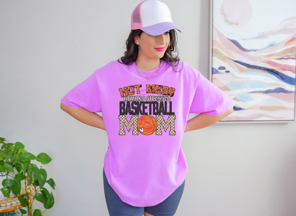 Hot Mess Always Stressed Basketball Mom 46818 DTF transfer