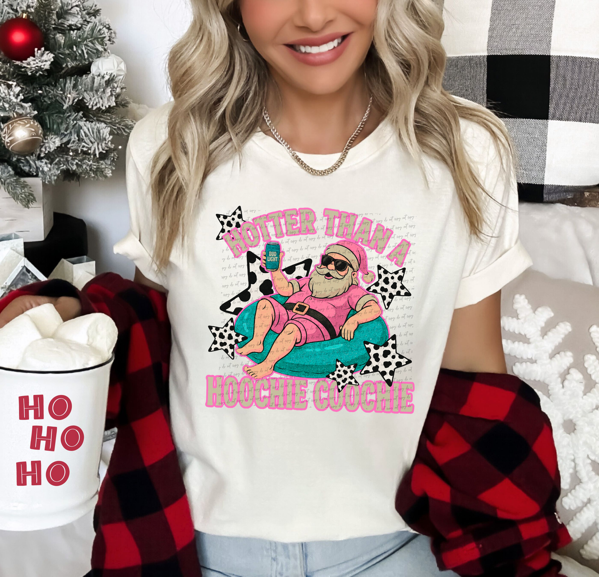 Hotter Than A Hoochie Coochie Santa 108749 DTF transfer