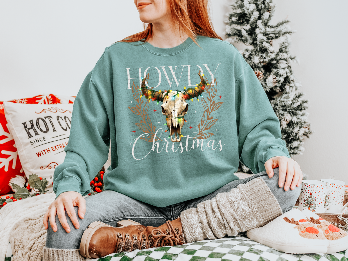 Howdy Christmas Boho Skull 59665 DTF Transfer