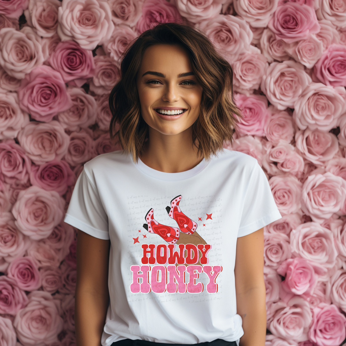 Howdy Honey Boots Medium Skin 116821 DTF Transfer