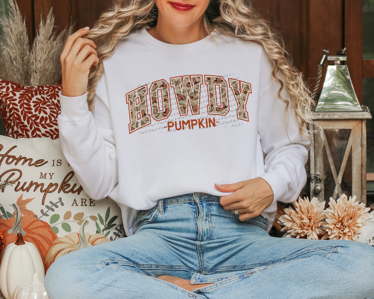 Howdy Pumpkin Hat 51609 DTF transfer