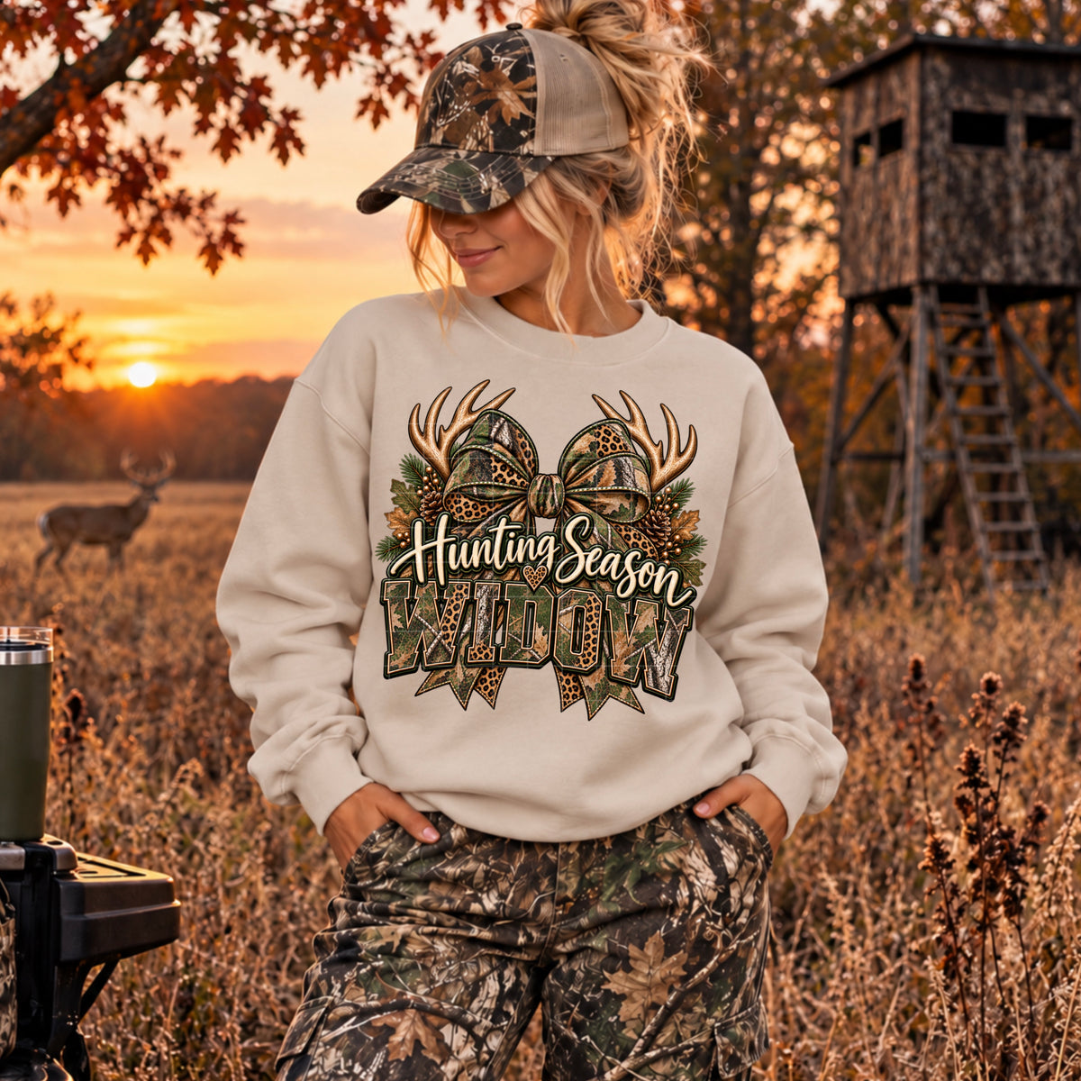 Hunting season widow bow (SDD) DTF Transfer