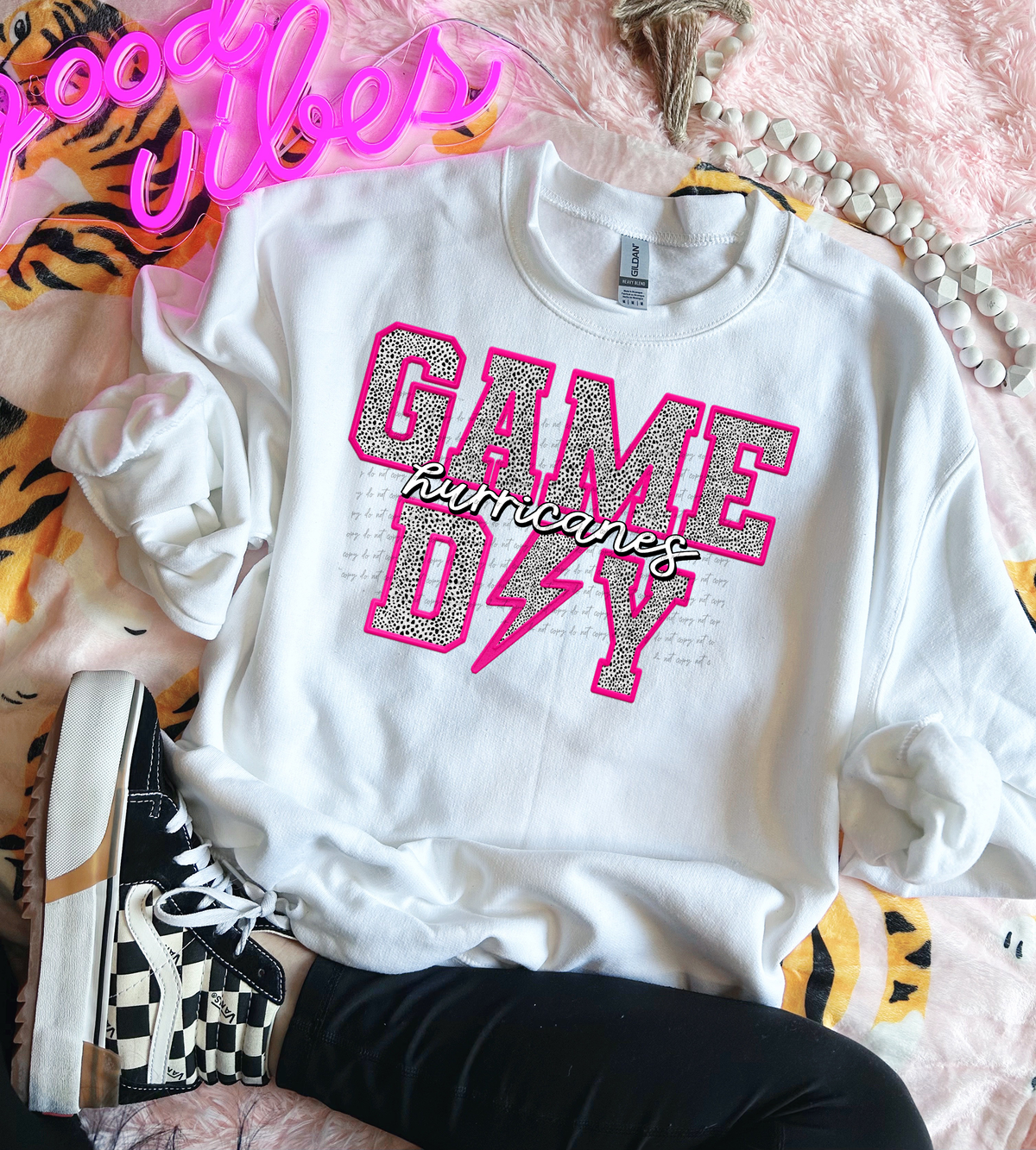 Hurricanes Faux Embroider Game Day 46703 DTF transfer