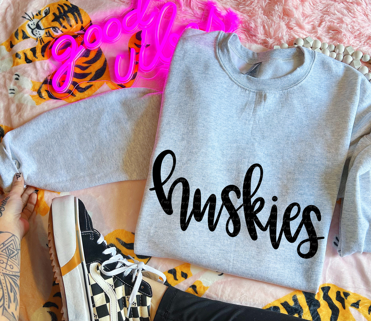 Huskies Hand Lettered 54077 DTF transfer