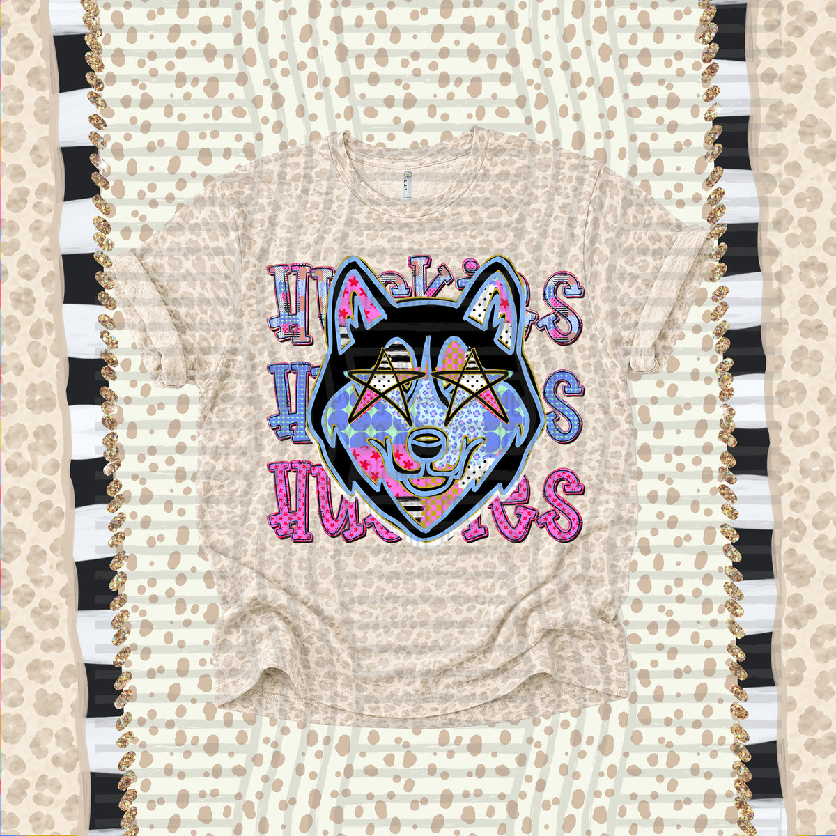Huskies-Dolly Doodle Print (Caplinger) DTF Transfer