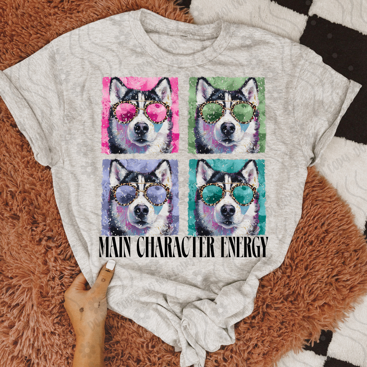 Husky Retro Vibe Main Character Energy 108317 DTF transfer