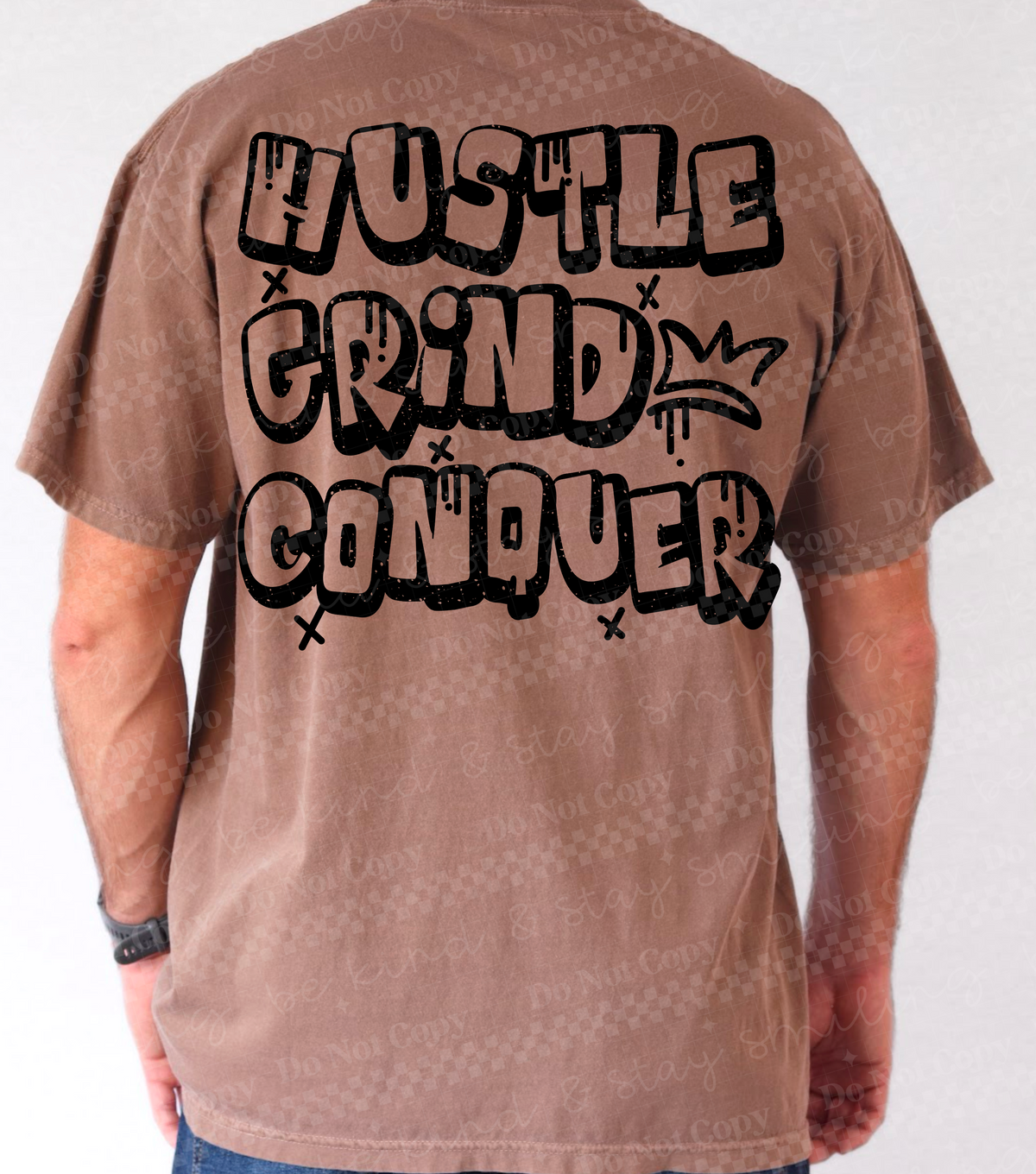 Hustle Grind Conquer 103760 DTF transfer