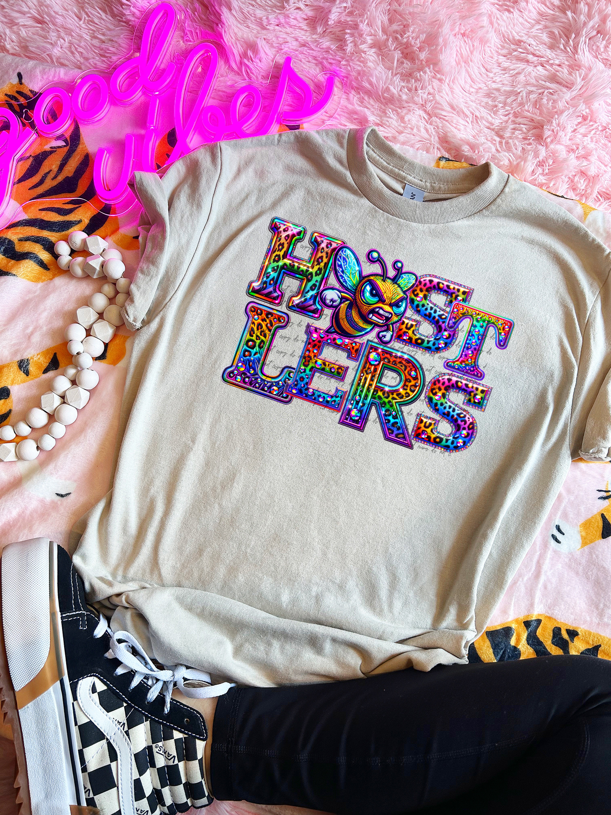 Hustlers 1 Rainbow Leopard Rhinestone 46105 DTF transfer