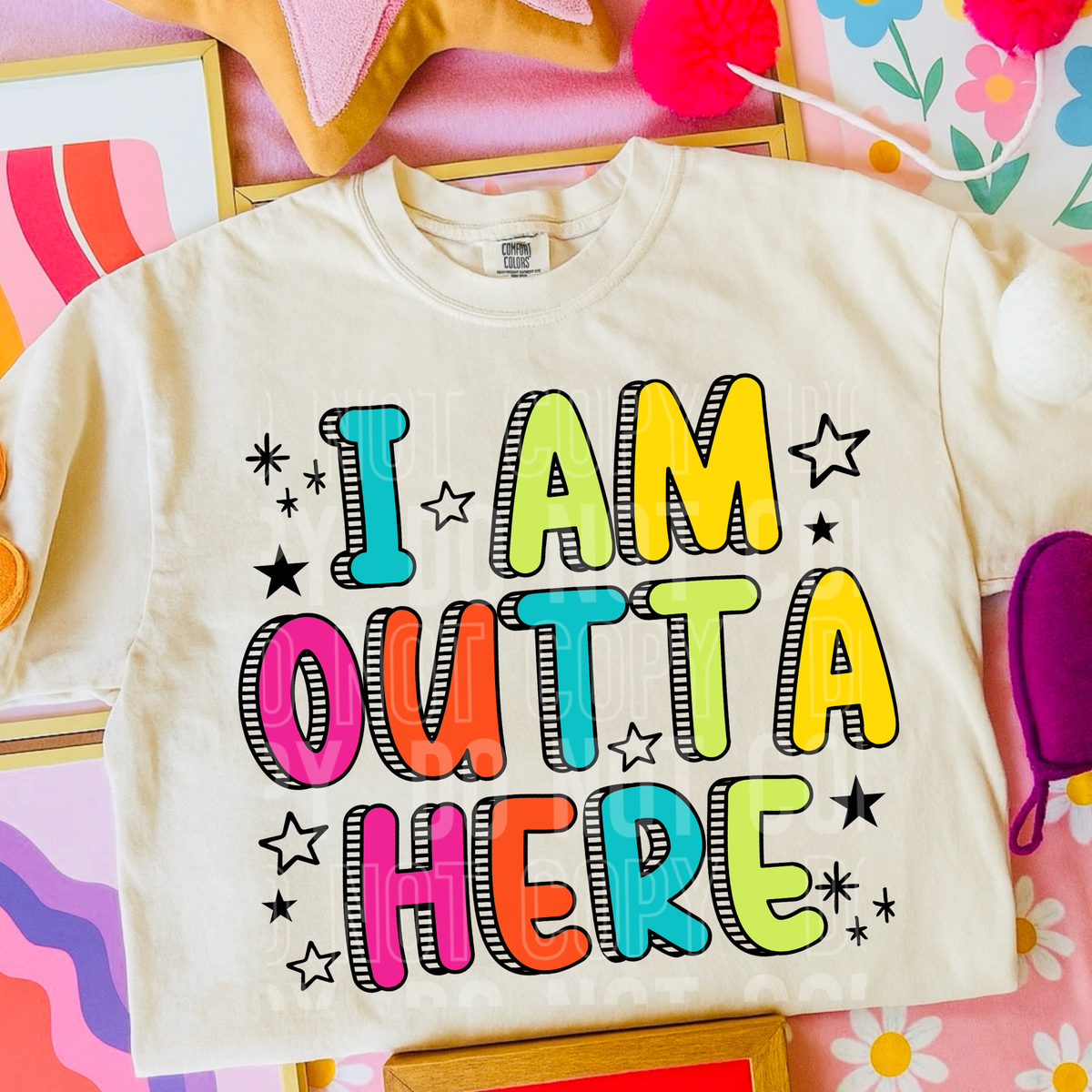 I am outta here doodle (SBB) DTF Transfer
