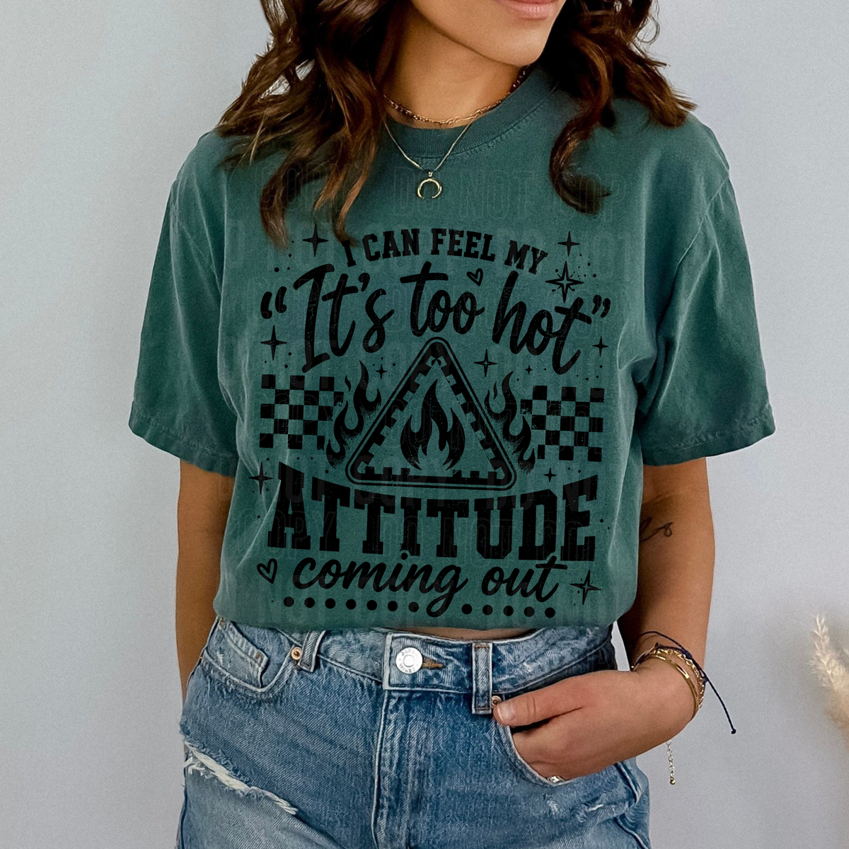 I can feel my it's too hot attitude (SBB) DTF Transfer