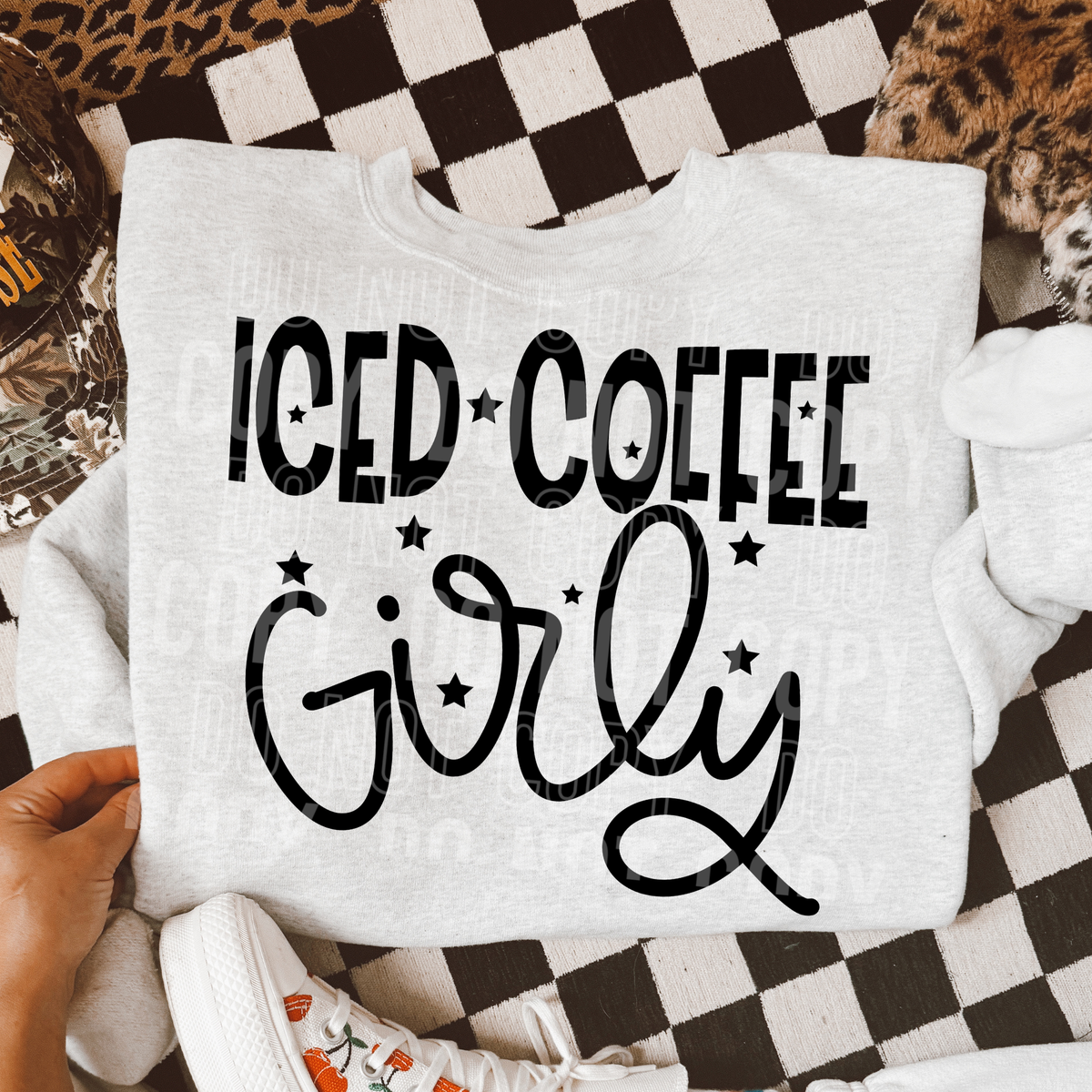 Iced coffee girly (SBB) DTF Transfer