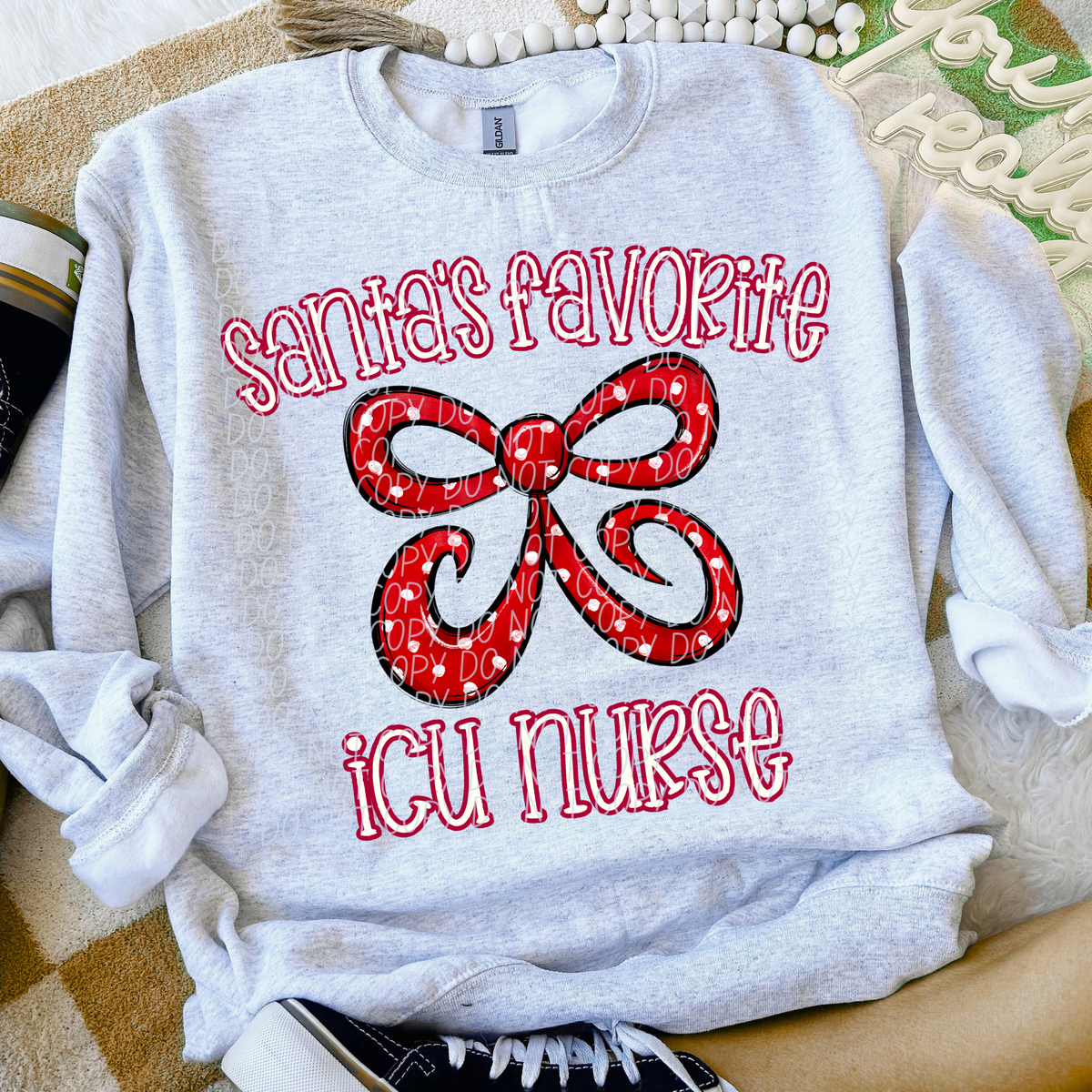 Santa's Favorite ICU Nurse (City) DTF Transfer