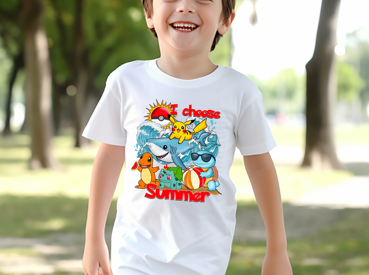 I Choose Summer Pocket Monster Dolphin 111471 DTF transfer