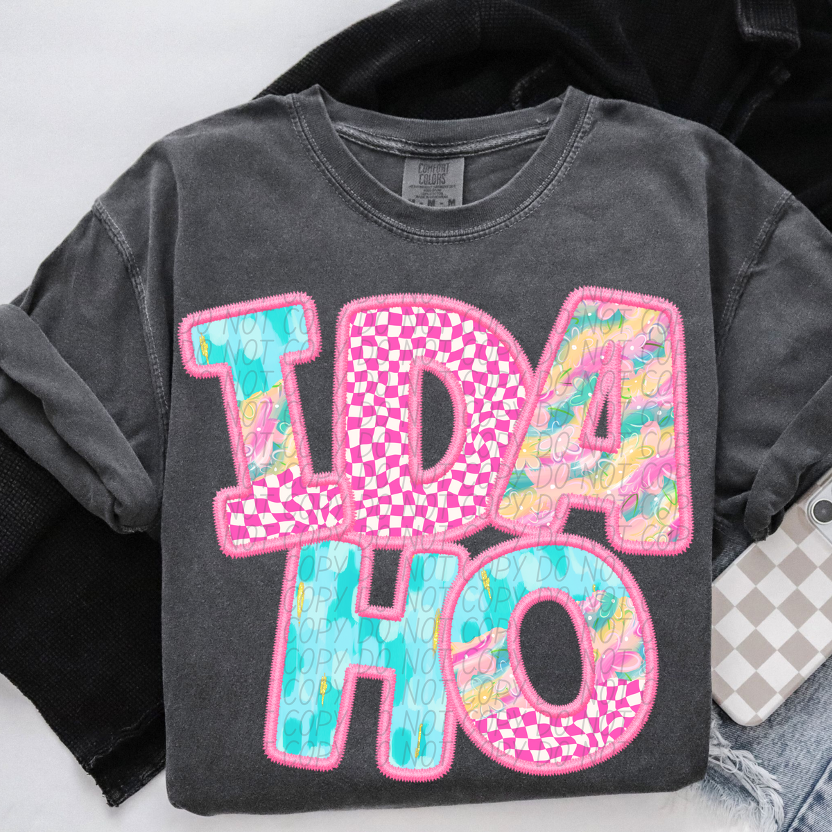 Idaho spring checkered (CITY) DTF transfer