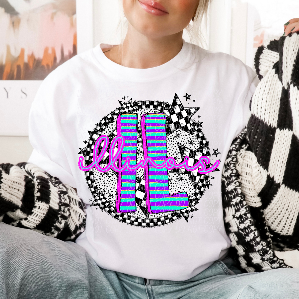 Dalmatian stripes circle states CITY DTF transfers