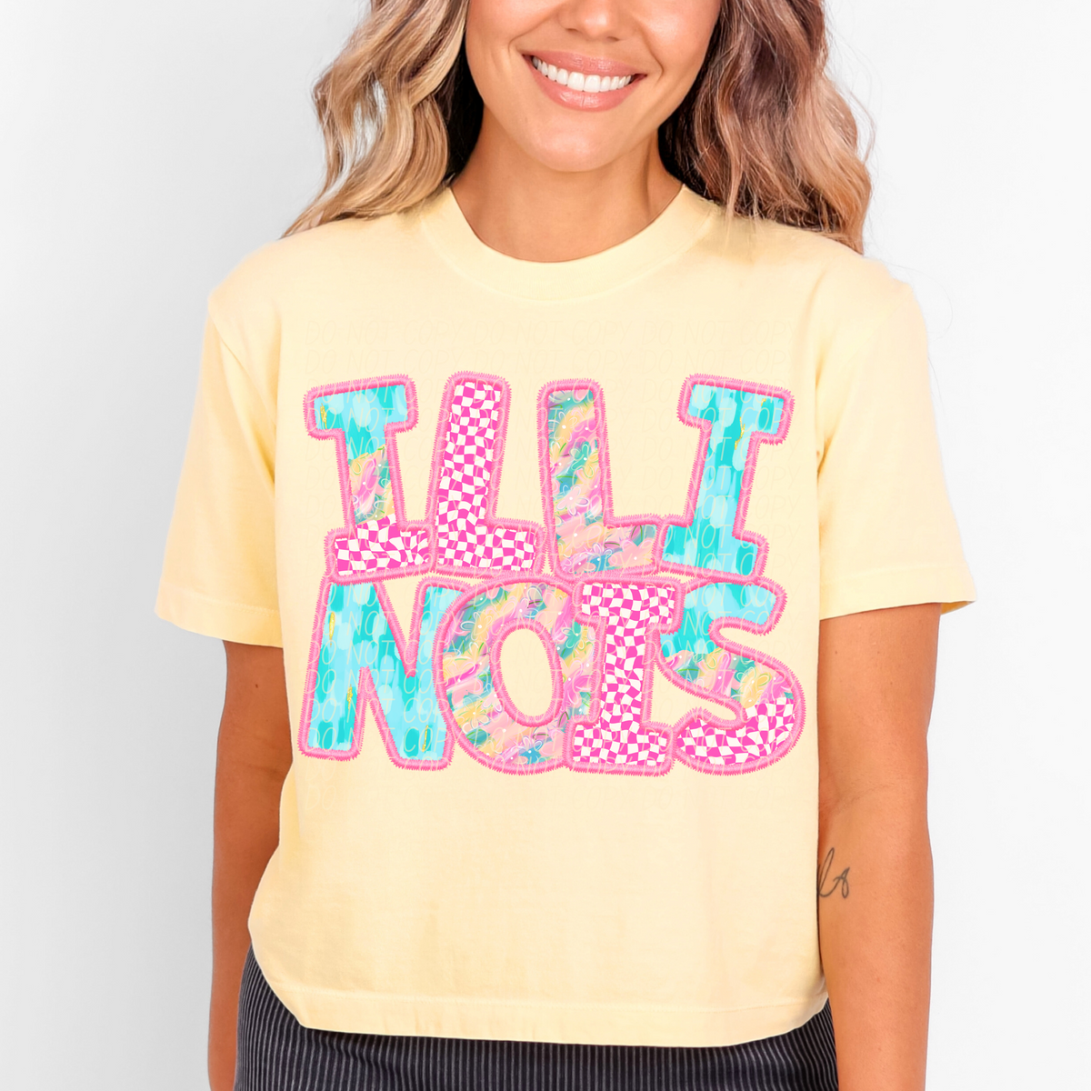Illinois spring checkered (CITY) DTF transfer