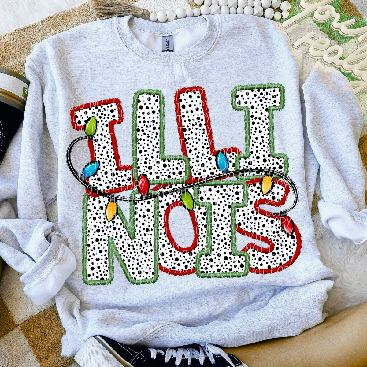 Illinois Christmas Lights (City) DTF Transfer