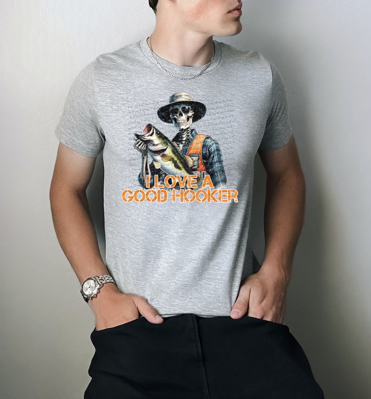 I Love A Good Hooker Fish and Skellie 74746 DTF Transfer