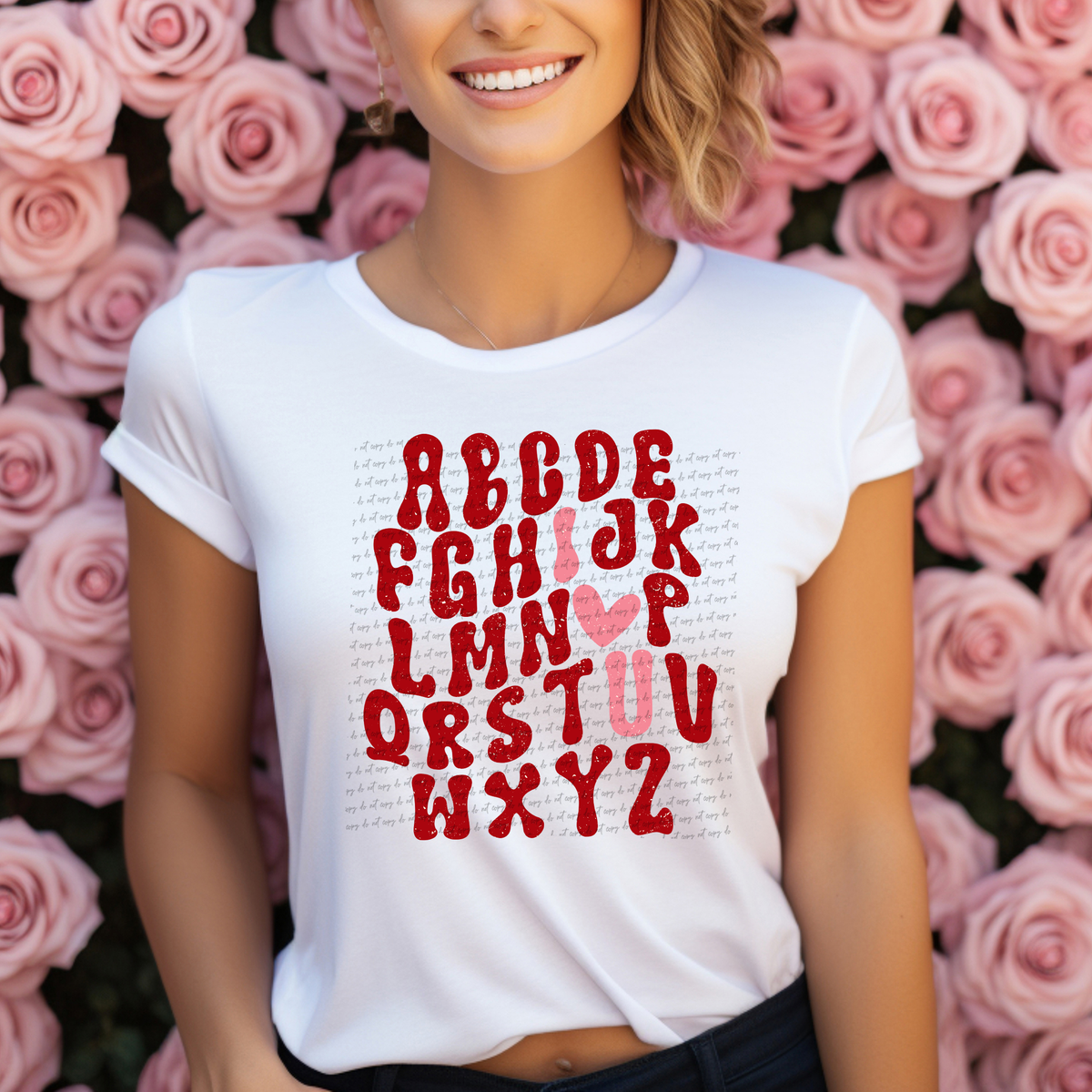 I Love You Alphabet 71681 DTF Transfer