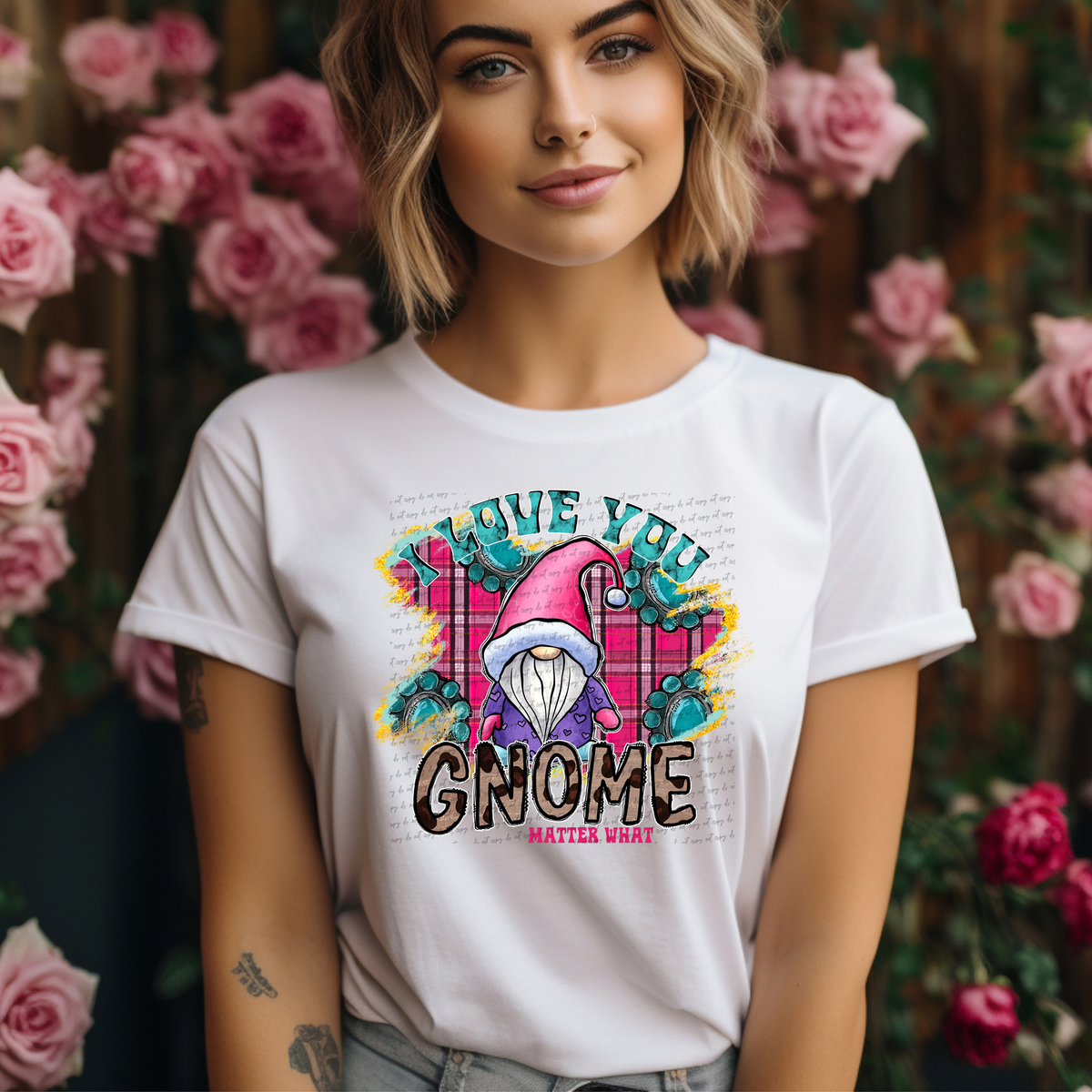 I Love You Gnome Matter What 71609 DTF Transfer