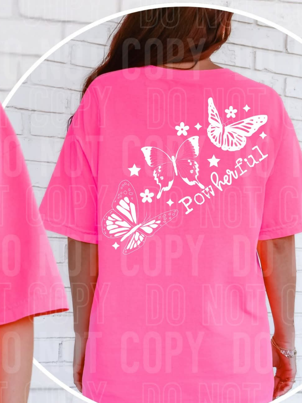 Powerful butterflies WHITE DTF transfer